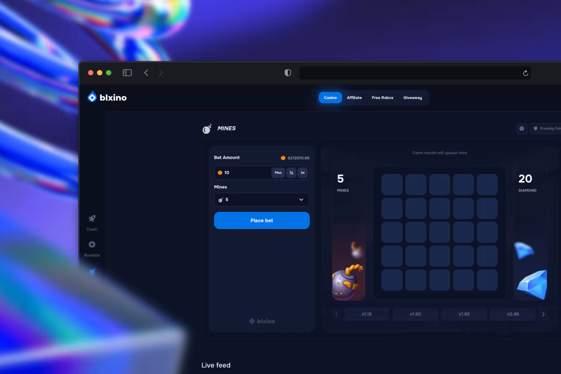 BLXINO Casino Interface